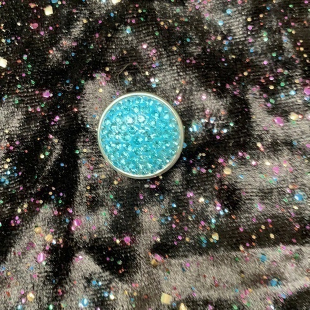 Snap Bead in Turquoise Sparkle